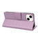 iPhone 14 Butterfly Flower Pattern Flip Leather Phone Case  - Light Purple