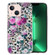 iPhone 14 IMD Shell Pattern TPU Phone Case - Leopard Flower
