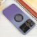 iPhone 14 Gradient Silicone Shockproof Magsafe Phone Case with Lens Film - Grey Purple
