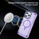 iPhone 14 Skin Feel TPU + PC MagSafe Magnetic Phone Case - Transparent Purple