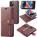 iPhone 14 DG.MING Crazy Horse Texture Detachable Magnetic Leather Case - Red
