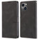 iPhone 14 Fantasy Classic Skin-feel Calfskin Texture Leather Case - Black