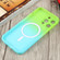 iPhone 14 Liquid TPU Silicone Gradient MagSafe Phone Case - Cyan Blue