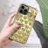 iPhone 14 Love Hearts Diamond Mirror TPU Phone Case - Gold