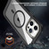 iPhone 14 MagSafe Carbon Fiber Transparent Back Panel Phone Case - Black