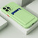 iPhone 14 Skin Feel Card Color Button TPU Case  - Matcha Green