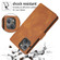iPhone 14 Retro Magnetic Closing Clasp Leather Case  - Brown