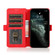 iPhone 14 Retro Magnetic Closing Clasp Leather Case  - Red