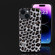 iPhone 14 ABEEL Black Edge Leopard Phone Case - Silver Leopard