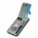 iPhone 14 Carbon Fiber Vertical Flip Zipper Phone Case - Green
