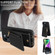 iPhone 14 Crossbody Lanyard Zipper Wallet Leather Phone Case - Black