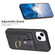iPhone 14 / 13 BF27 Metal Ring Card Bag Holder Phone Case - Black