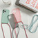 iPhone 14 Thicken Colorful TPU Phone Case with Braided Lanyard - Green