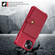 iPhone 14 Magnetic Wallet Card Bag Leather Phone Case  - Red