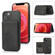 iPhone 14 Calf Texture Magnetic Card Bag Case  - Black