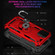 iPhone 14 Shockproof TPU + PC Ring Holder Phone Case  - Red
