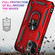 iPhone 14 Shockproof TPU + PC Ring Holder Phone Case  - Red