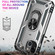 iPhone 14 Shockproof TPU + PC Ring Holder Phone Case  - Silver