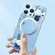 iPhone 14 Flower Frosted MagSafe Phone Case  - Blue Flower