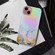 iPhone 14 Laser Marble Pattern Clear TPU Shockproof Protective Case  - Pink