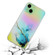 iPhone 14 Laser Marble Pattern Clear TPU Shockproof Protective Case  - Blue