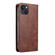 iPhone 14 Calf Texture Magnetic Flip Leather Phone Case  - Brown