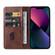 iPhone 14 Calf Texture Magnetic Flip Leather Phone Case  - Brown