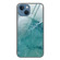 iPhone 14 Marble Pattern Glass Protective Phone Case  - Green Ocean