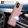 iPhone 14 Magnetic Wallet Card Bag Leather Phone Case  - Rose Gold