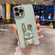 iPhone 14 Plating Rabbit Holder Phone Case - Green