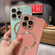 iPhone 14 Magsafe Plating TPU Phone Case with Lens Film - Blue