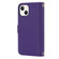 iPhone 14 Cross Texture Lanyard Leather Phone Case - Purple