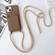 iPhone 14 Crossbody Lanyard Elastic Silicone Card Holder Phone Case - Dark Grey
