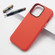 iPhone 14 Lamb Grain PU Back Cover Phone Case - Red
