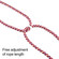 iPhone 14 Transparent Acrylic Airbag Shockproof Phone Protective Case with Lanyard  - Red Black