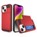 iPhone 14 Multifunction Armor Slide Card Slot Phone Case - Red