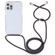 iPhone 14 Transparent Acrylic Airbag Shockproof Phone Protective Case with Lanyard  - Dark Grey