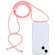 iPhone 14 Transparent Acrylic Airbag Shockproof Phone Protective Case with Lanyard  - Pink iPhone 14 Transparent Acrylic Airbag Shockproof Phone Protective Case with Lanyard  - Pink