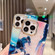 iPhone 14 Colorful Crystal Ripple TPU Phone Case - Blue