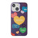 iPhone 14 Cute Animal Pattern Series PC + TPU Phone Case - Love