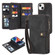 iPhone 14 Zipper Wallet Detachable MagSafe Leather Phone Case - Black