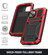 iPhone 14 R-JUST Shockproof Waterproof Dust-proof Case with Holder  - Red