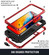 iPhone 14 R-JUST Shockproof Waterproof Dust-proof Case with Holder  - Red