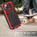 iPhone 14 R-JUST Shockproof Waterproof Dust-proof Case with Holder  - Red