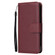 iPhone 14 Multifunctional Horizontal Flip Leather Case with Three Card Slot  - Red Wine
