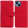 iPhone 14 Skin Feel Pure Color Flip Leather Phone Case - Red