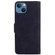 iPhone 14 Skin Feel Pure Color Flip Leather Phone Case - Black