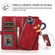 iPhone 14 Strong Magnetic Detachable Leather Case  - Red