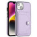 iPhone 14 Shockproof Leather Phone Case with Card Holder - Purple