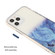 iPhone 14 Marble Pattern Glittery Powder Shockproof TPU + Acrylic Phone Case  - Baby Blue